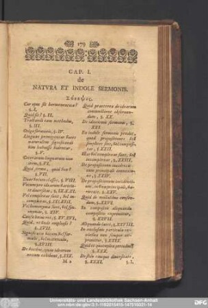 Cap. I. de Natura Et Indole Sermonis.