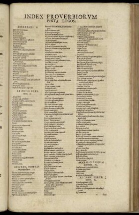 Index Proverbiorum Iuxta Logos.
