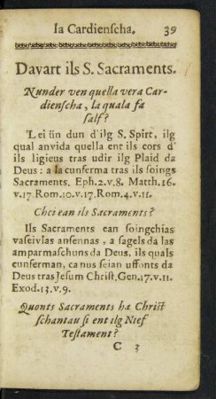 Davart ils S. Sacraments.