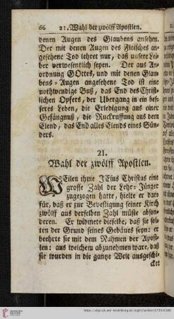21. Wahl der zwölf Apostlen