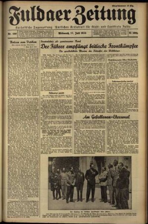 Erste Ausgabe vom Mittwoch, den 17. Juli 1935.