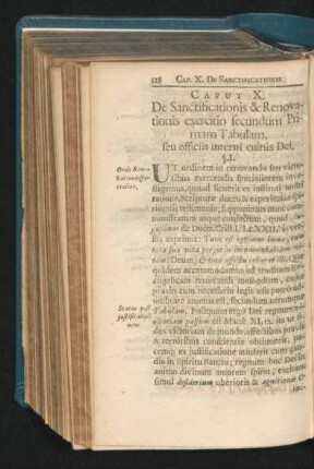 Caput X. De Sanctificationis & Renovationis exercitio secundum Primam Tabulam, seu officiis interni cultus Dei.