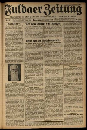 Ausgabe vom Donnerstag, den 15. Januar 1931.