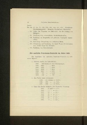 Die amtliche Petroleum-Controlle im Jahre 1891.