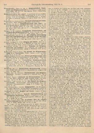 213-216 [Rezension] Zange, Friedrich, Evangelische Schulerziehung und evangelischer Religionsuntericht