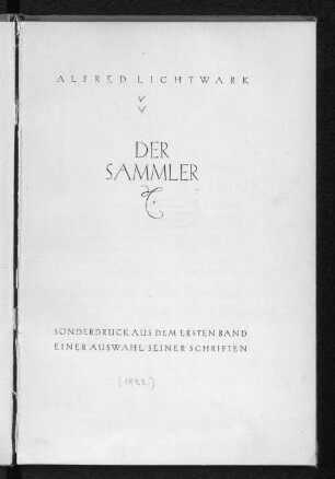 Der Sammler