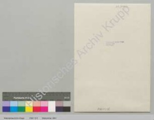 Impfbescheinigung der Stadt Essen, unterzeichnet Ahrens, für Hermann Krupp ("Schutzblattern" bzw. Pocken)
