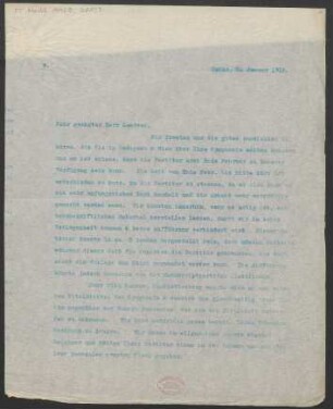 Brief an Erwin Lendvai : 08.01.1910