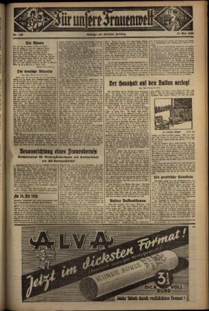 Zweite Ausgabe vom Dienstag, den 12. Mai 1936.