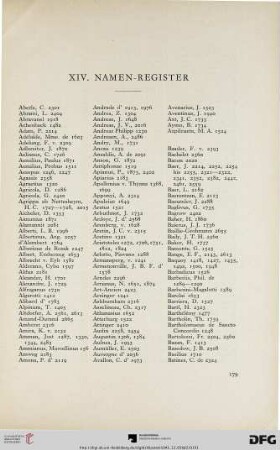 XIV. Namen-Register