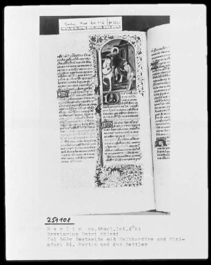 Breviarium Petri Mileti — Der heilige Martin und der Bettler, Folio 362verso