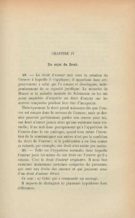 Chapitre IV. Du sujet du droit