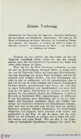 Zehnte Vorlesung