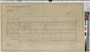 Münster (Münster) Erweiterungsbau des Regierungsdienstgebäudes Domplatz 1 Bl. 5 Grundriß 2. Obergeschoß 1952 1 : 50 60 x 103 Zeichnung Hochbauamt Münster