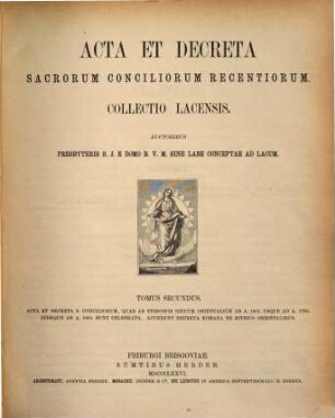 Acta et decreta sacrorum conciliorum recentiorum : collectio Lacensis, 2
