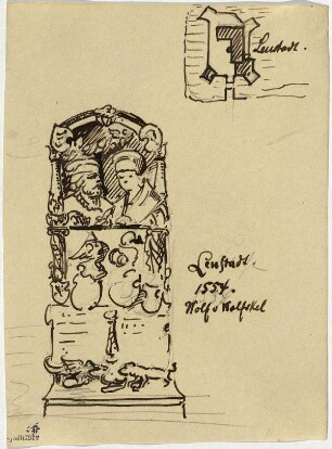 Schloss Leustadt bei Büdingen, Epitaph, Burganlage