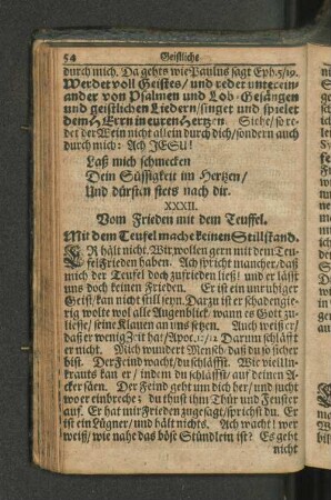 XXXII. Vom Frieden mit dem Teuffel. Mit dem Teufel mache keinen Stillstand.