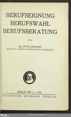 Berufseignung, Berufswahl, Berufsberatung