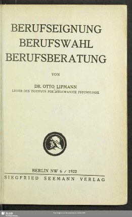 Berufseignung, Berufswahl, Berufsberatung