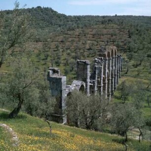 Lesbos. Aquädukt. Römisches Aquädukt bei Mória