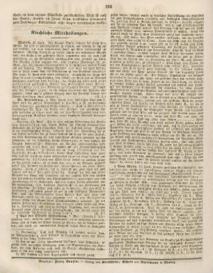 264 Kirchliche Mittheilungen