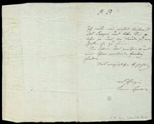 Brief von Louis Spohr an Unbekannt