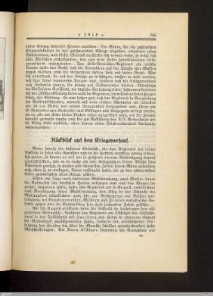Rückblick auf den Kriegsverlauf