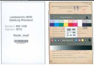 Entnazifizierung Josef Reuter , geb. 06.04.1905 (Lehrer)