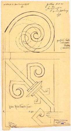 Kreis-Ständehaus, Prenzlau (?): Detail Kellerfenster 1:1