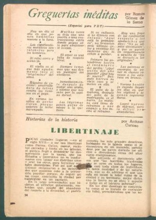 Libertinaje : Historias de la historia