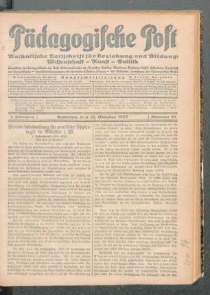 Provinzialabteilung für praktische Psychologie in Münster i. W. : 1. Jahresbericht (1921-1922)