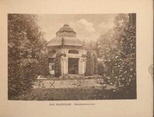Bad Salzschlirf. Kurhaus mit Terrasse.