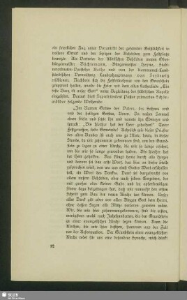 Weiherede bei der Grundsteinlegung der Lutherkirche