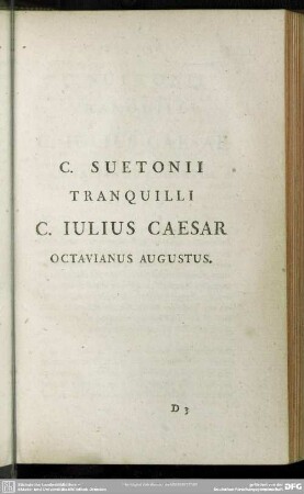 C. Iulius Caesar Octavianus Augustus