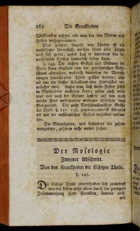 Der Nosologie Zweyter Abschnitt.