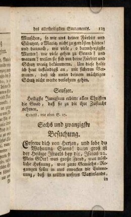 123-152, Besuchung 26 bis 31.