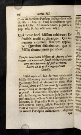 96-139, Qua liceat hora Missam celebrare: De fructus medii ...