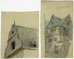 Wohnhäuser in Cochem, Dachgiebel, Fachwerkhaus