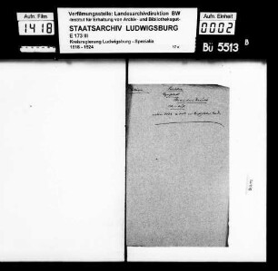 Kommunsachen: Liegenschaften, Oberamt Waiblingen