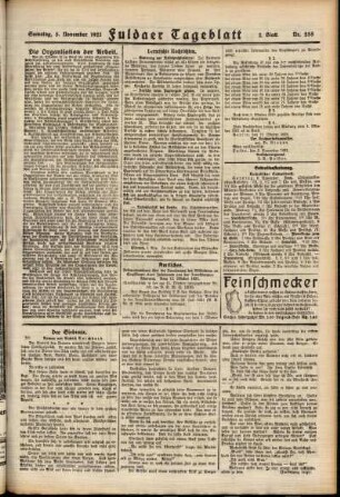 Zweite Ausgabe vom Samstag, den 05. November 1921.