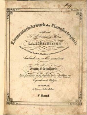 Elementarlehrbuch des Pianofortespiels. 1