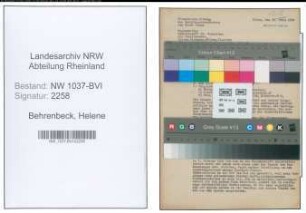 Entnazifizierung Helene Behrenbeck , geb. 04.01.1900 (Lehrerin)