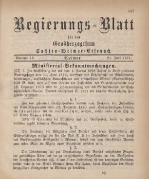 Nr. 15 : 21. Juni 1871