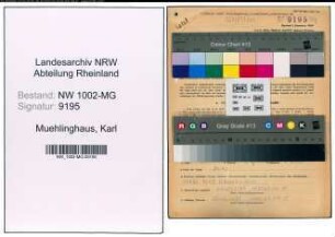 Entnazifizierung Karl Muehlinghaus , geb. 28.07.1920 (Hausangest.)