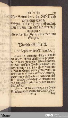 Vierdter Aufftritt.