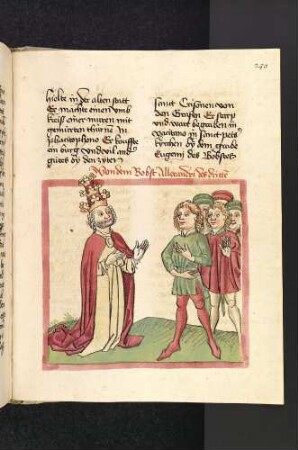 Papst Alexander III. im Gespräch mit Gläubigen