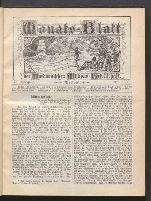 70. Jahrgang. Bremen. Mai 1909