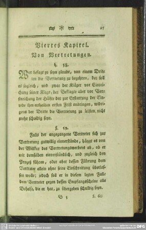 Viertes Kapitel. Von Vertretungen