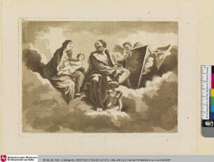 Lanfranc Eglise du Giesu Nuovo a Naples; [Der Künstler bei der Erschaffung eines Madonnenbildes]