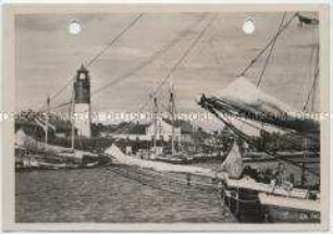 Pillau in Ostpreußen, Hafen und Leuchtturm